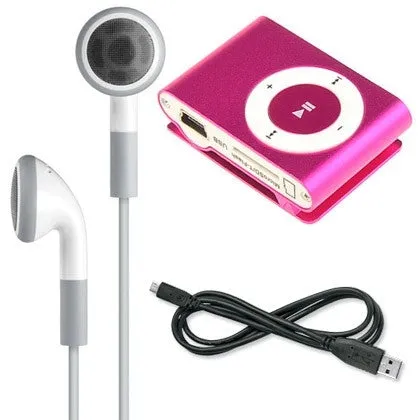 Mini Shuffling MP3 Player with USB Cable and Headphones