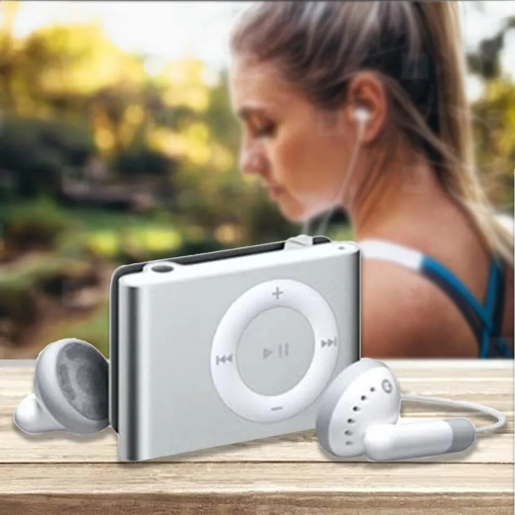 Mini Shuffling MP3 Player with USB Cable and Headphones