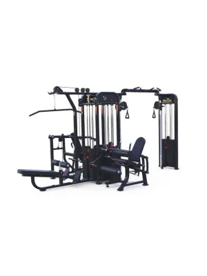 MuscleD Compact 5 Stack Multi Gym Black Frame with DAP Attachment