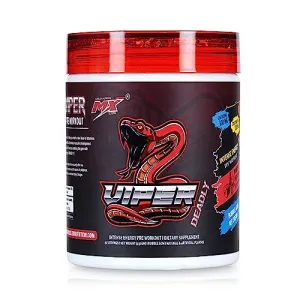 Musclex Nutrition Deadly Viper Pre-Workout Supplement, Litchi Flavour, 30 Servings, with Caffeine, Beta Alanine, L-Citrulline, Creatine HCl