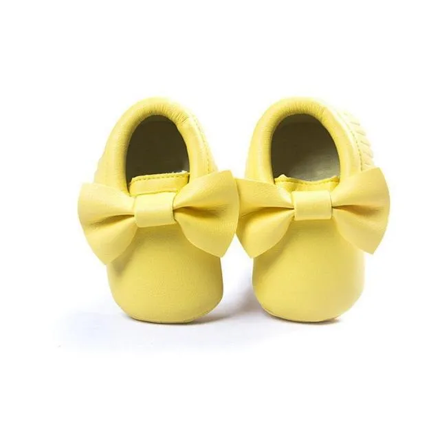 New Casual Infant Shoes Baby Girls Sweet Style Bow Tassel Decoration Fashion Casual Soft Sole Prewalker Toddlers