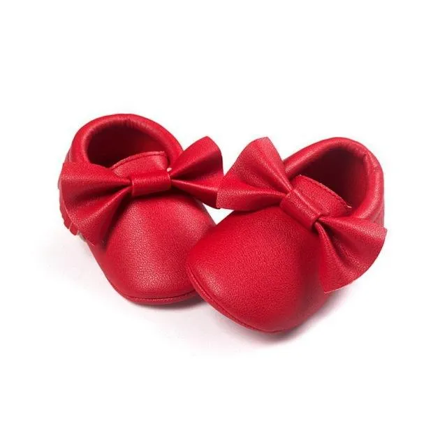 New Casual Infant Shoes Baby Girls Sweet Style Bow Tassel Decoration Fashion Casual Soft Sole Prewalker Toddlers