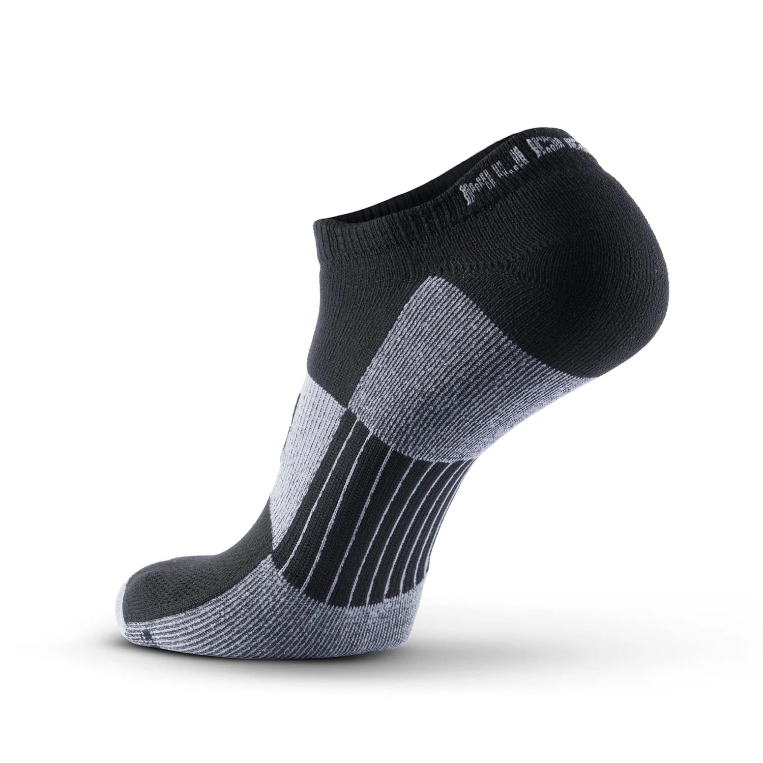 No-Show Running Socks - Black/Gray (2 Pair Pack)