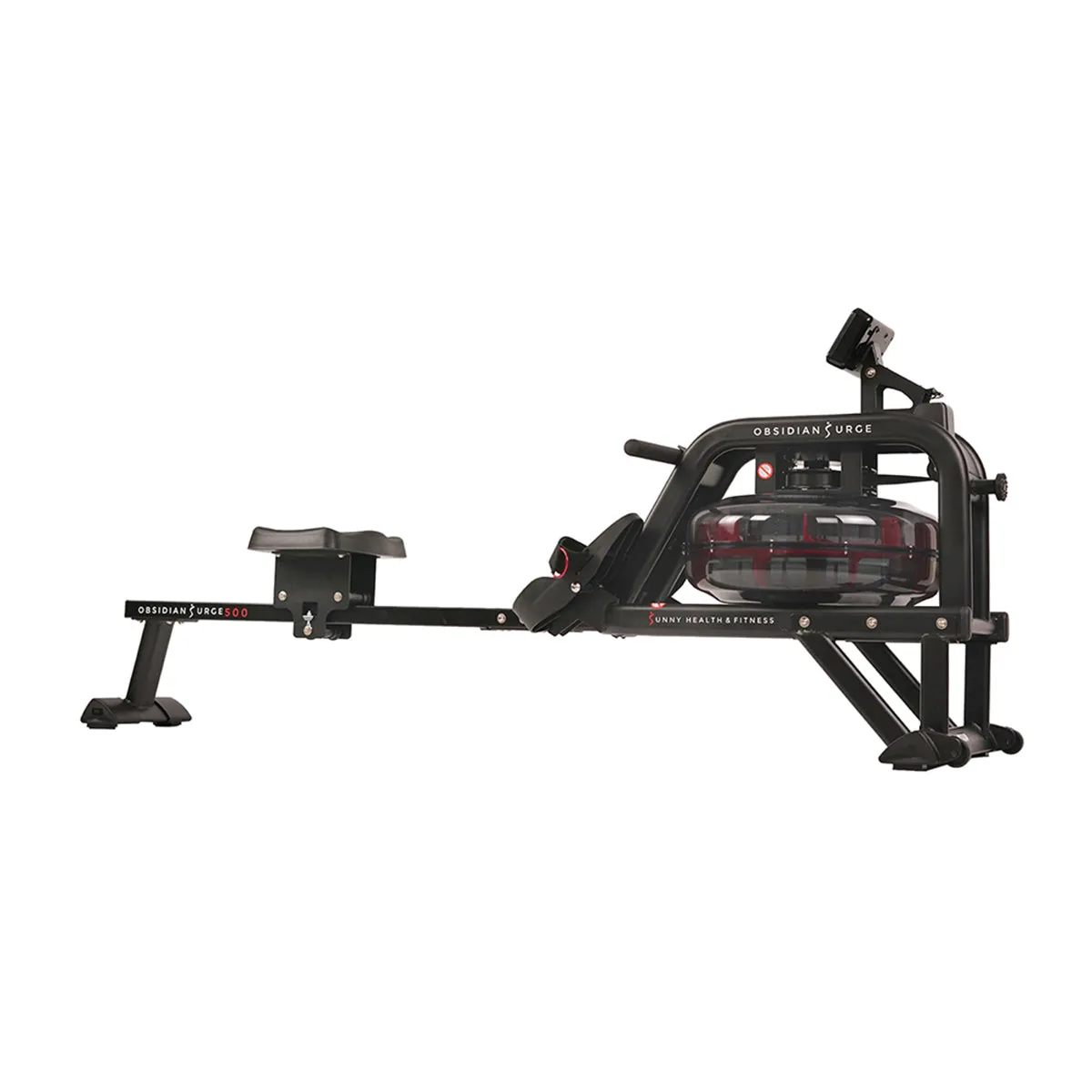 Obsidian Surge Water Rowing Machine Rower w/ LCD Monitor