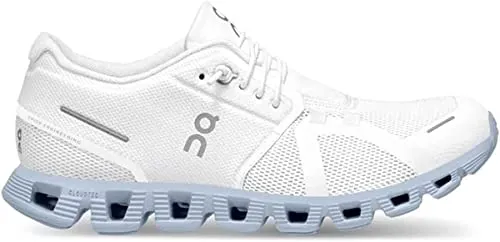 ON Cloud Womens Shoes White Chambray Cloud 5 Sneakers