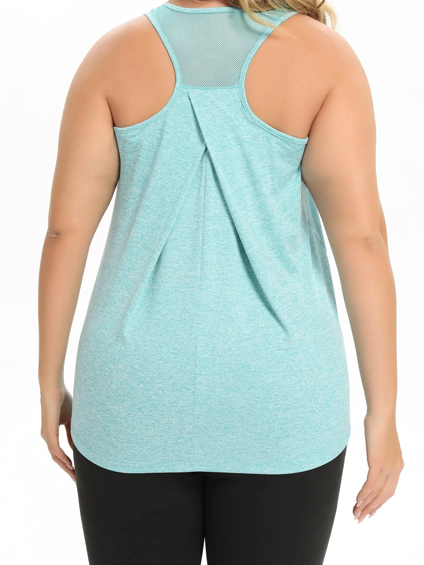 Plain Mesh Back Workout Tank