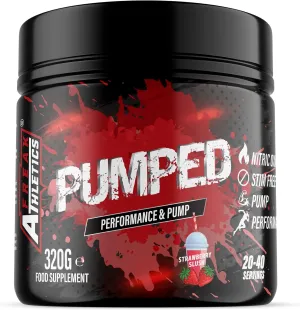 Pumped 'Strawberry Slush' Pump Pre Workout by  - Non Stim Pre Workout Powder Stimulant & Caffeine Free Pre Workout