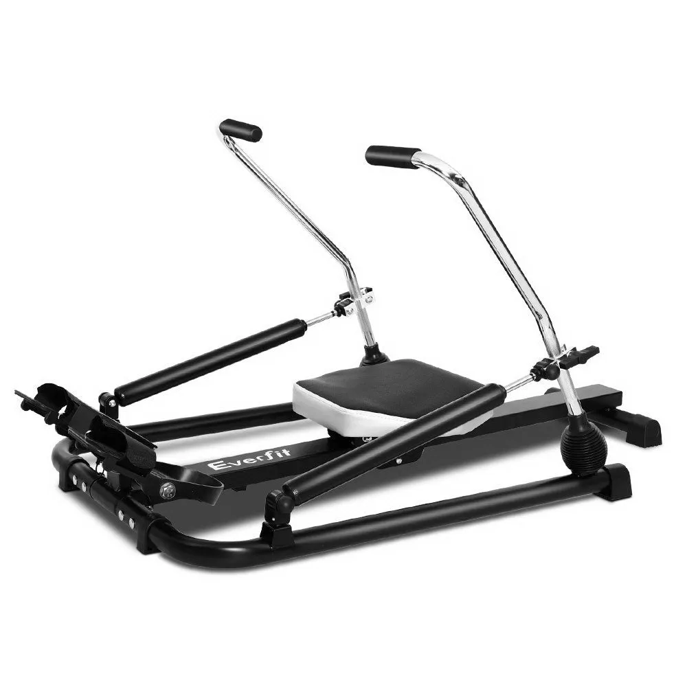 Quiet Hydraulic Rowing Machine 4 Levels, LCD Display, Steel - Everfit