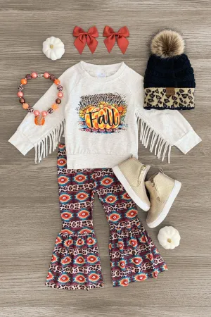 "Wild About Fall" Cheetah Bell Bottom Set