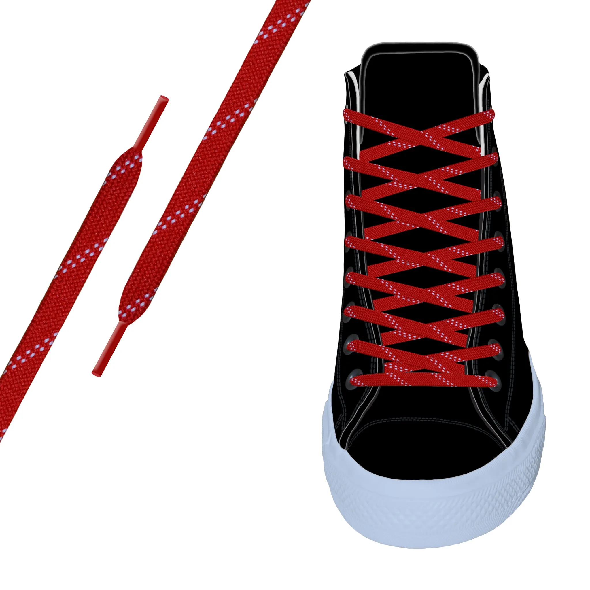 Red/White Elite™ Flat Athletic Lace