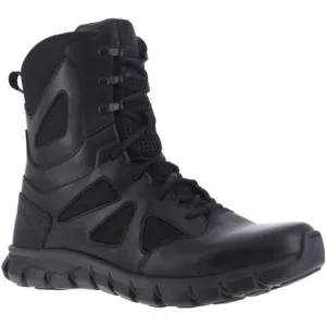 Reebok RB8805 Men's Sublite Cushion 8" Soft Toe Tactical Boot with Side Zipper - Black