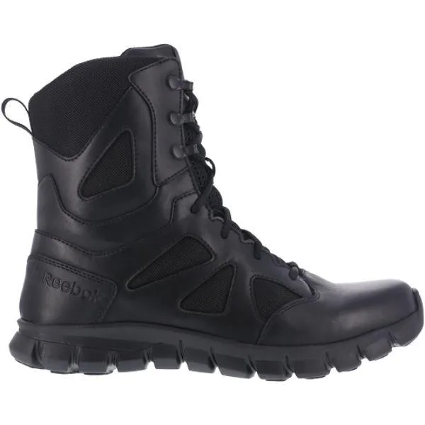 Reebok RB8805 Men's Sublite Cushion 8" Soft Toe Tactical Boot with Side Zipper - Black