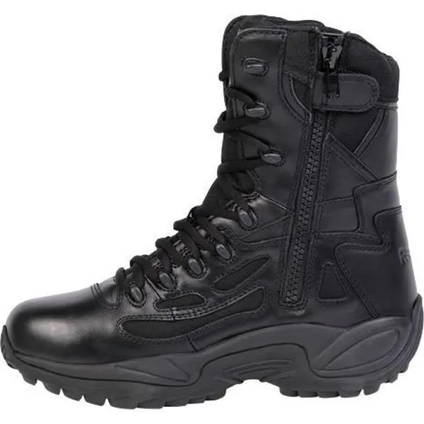 Reebok RB8874 Men's Rapid Response RB Stealth 8" Boot with Side Zipper - Black