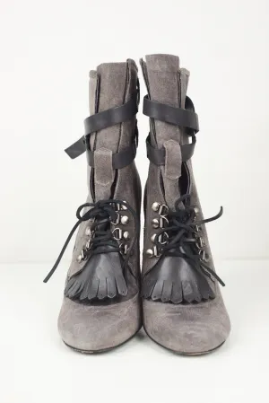 Rousseau Grey Suede Booties (10)