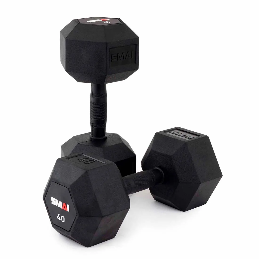 Rubber Hex Dumbbells (Pair)