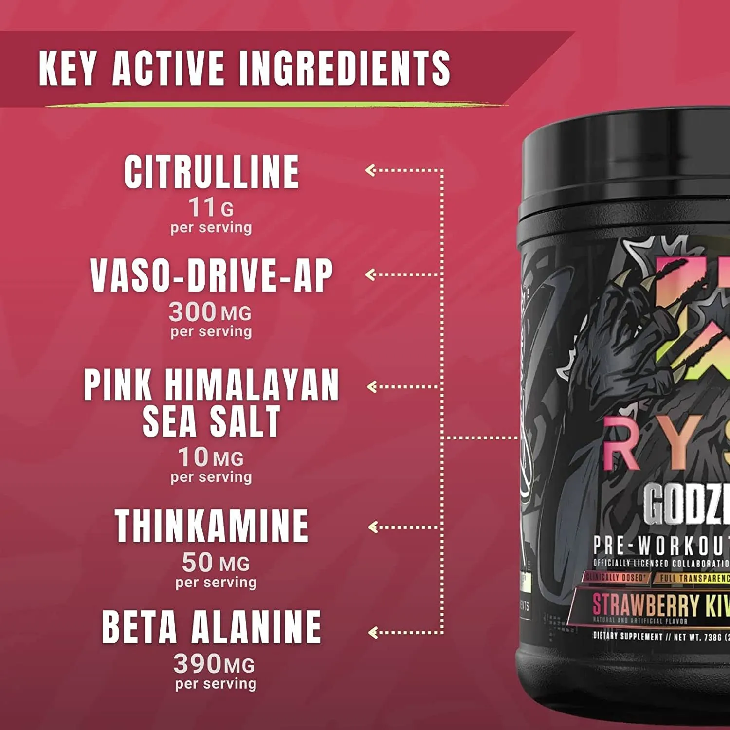 Ryse Godzilla Pre-Workout 40 Servings