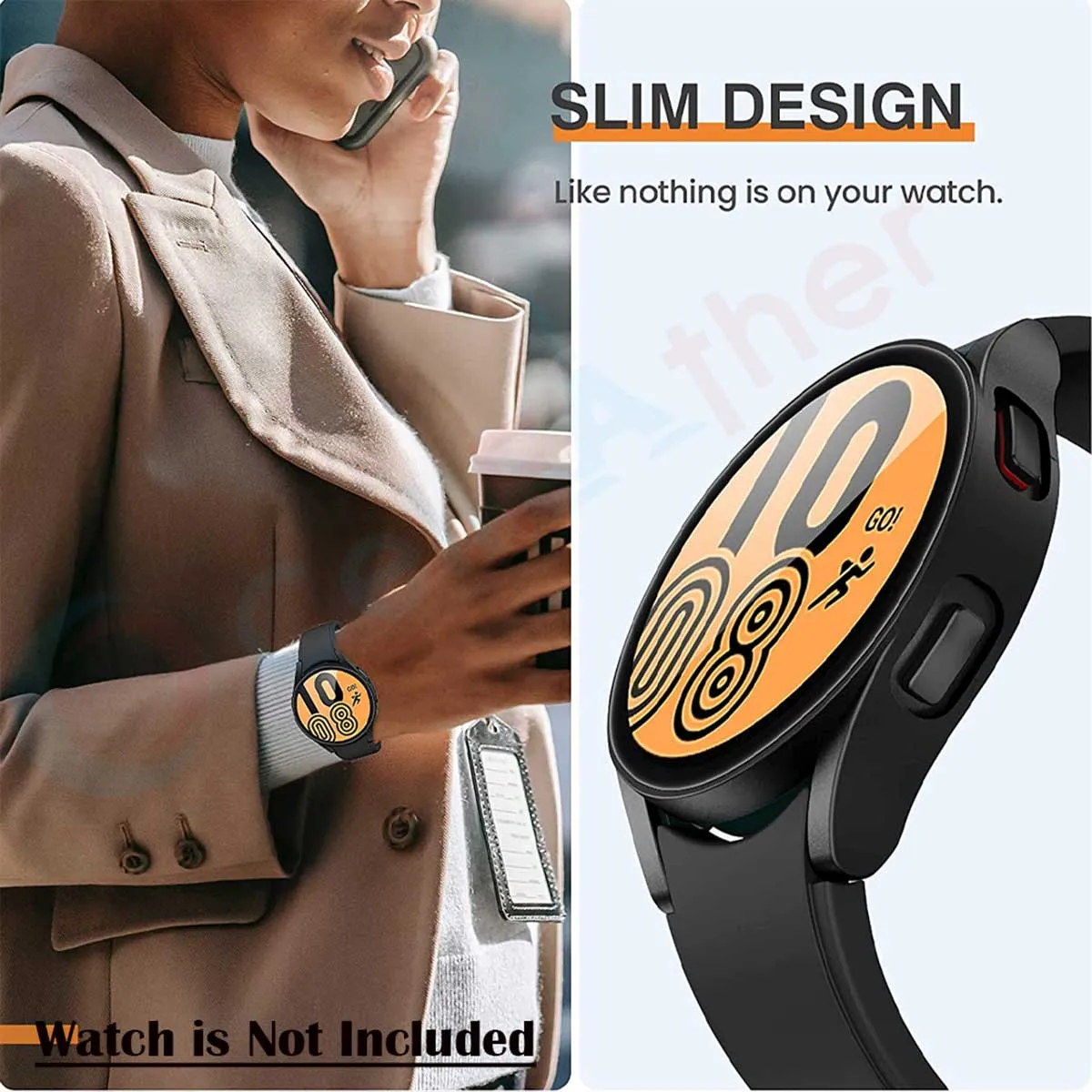 Samsung Galaxy Watch 4 Protective Case Cover 44mm-Black