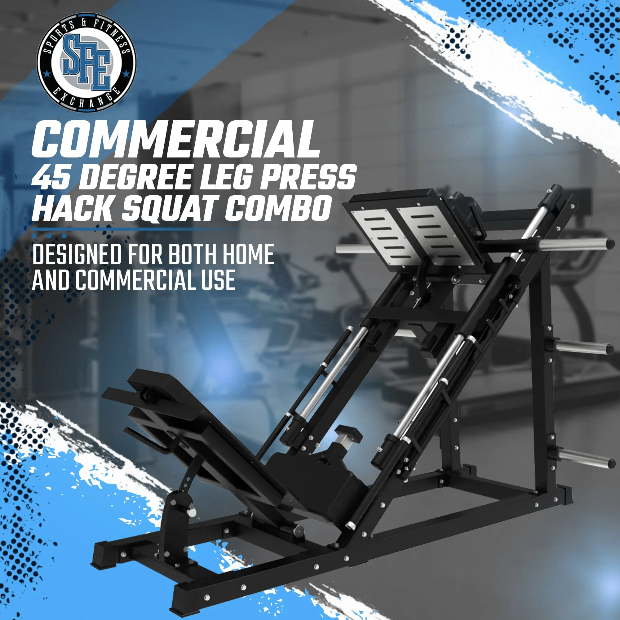 SFE Commercial 45 Degree Plate Loaded Leg Press Hack Squat Combo (New)