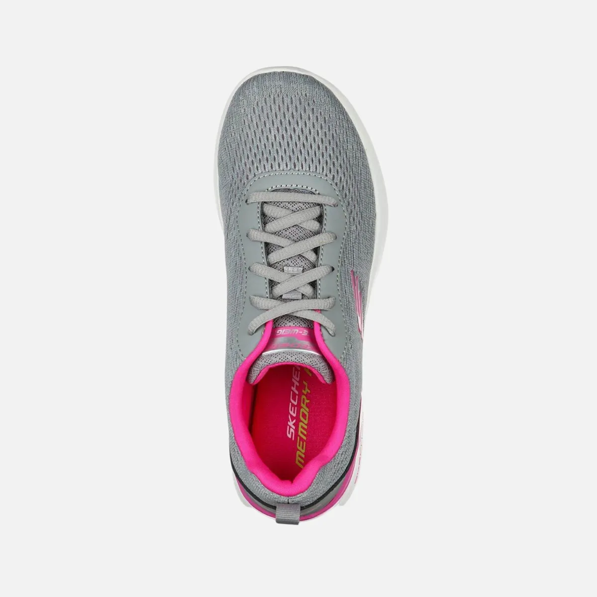 Skechers SKECH-AIR DYNAMIGHT-TOP PRIZE Women's Running Shoes -Grey/Hot Pink