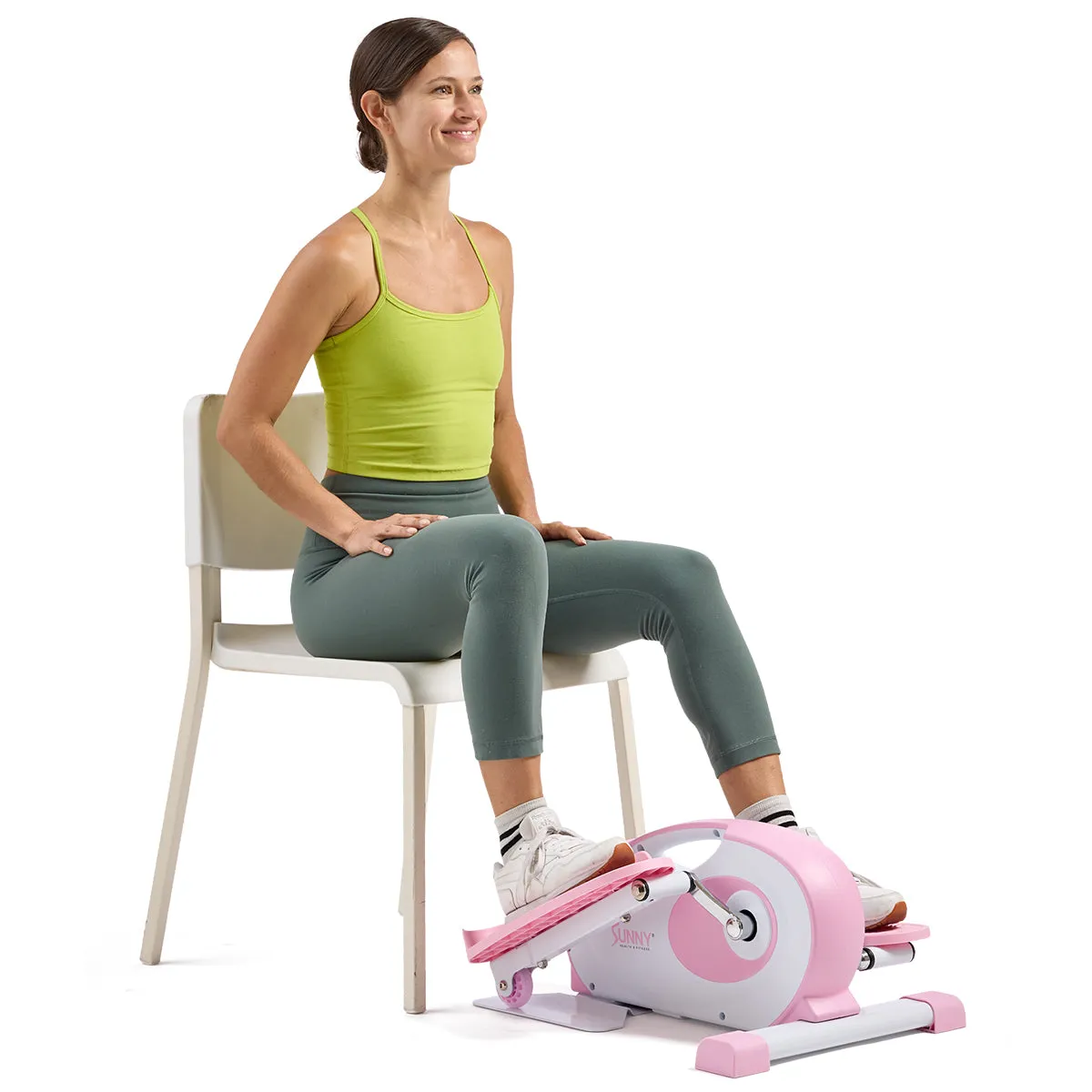 Smart Pink Under Desk Mini Elliptical Exercise Trainer