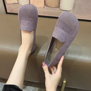 Soft Sole Solid Color Large Toe Casual Shoes