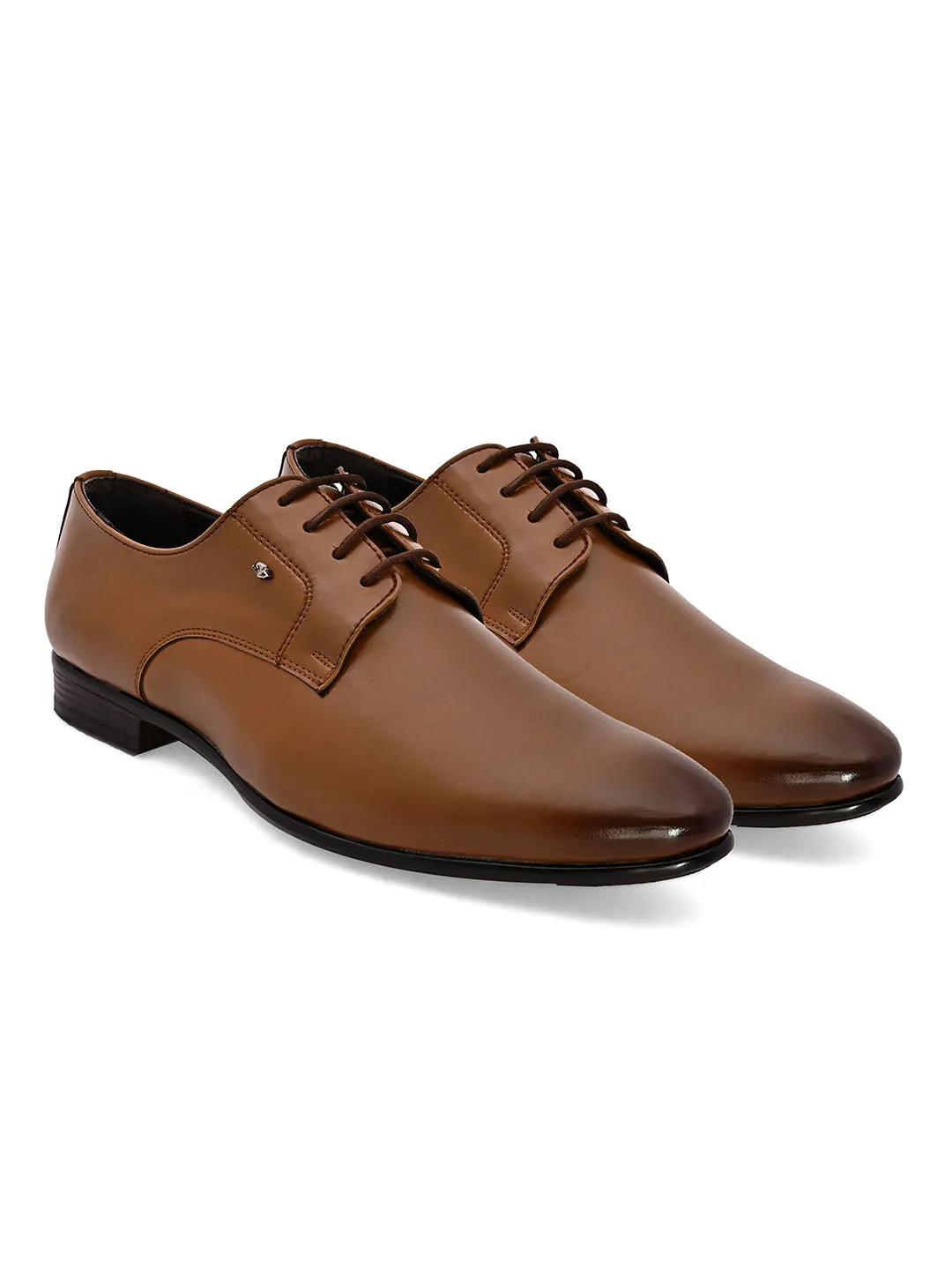 Solemn Tan Derby Shoes