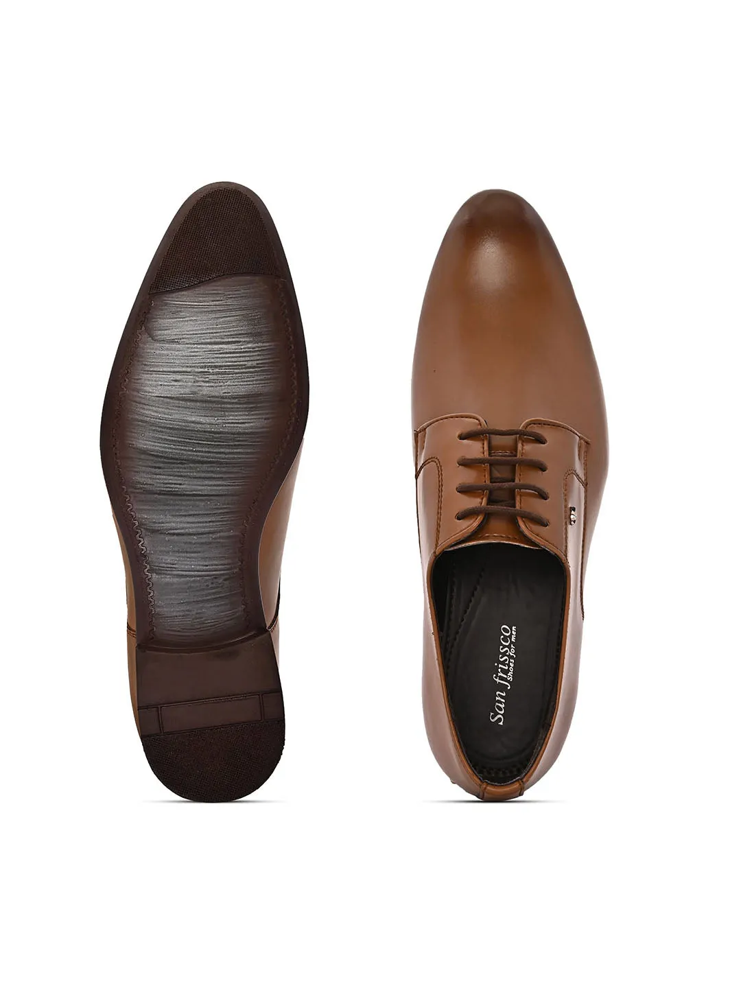 Solemn Tan Derby Shoes