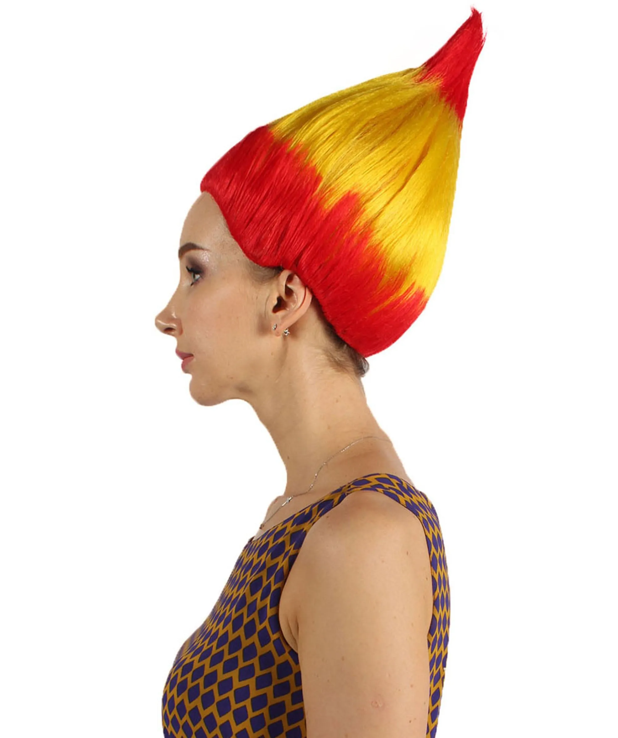 Spain Flag Sport Troll Wig | National Pride | Premium Breathable Capless Cap