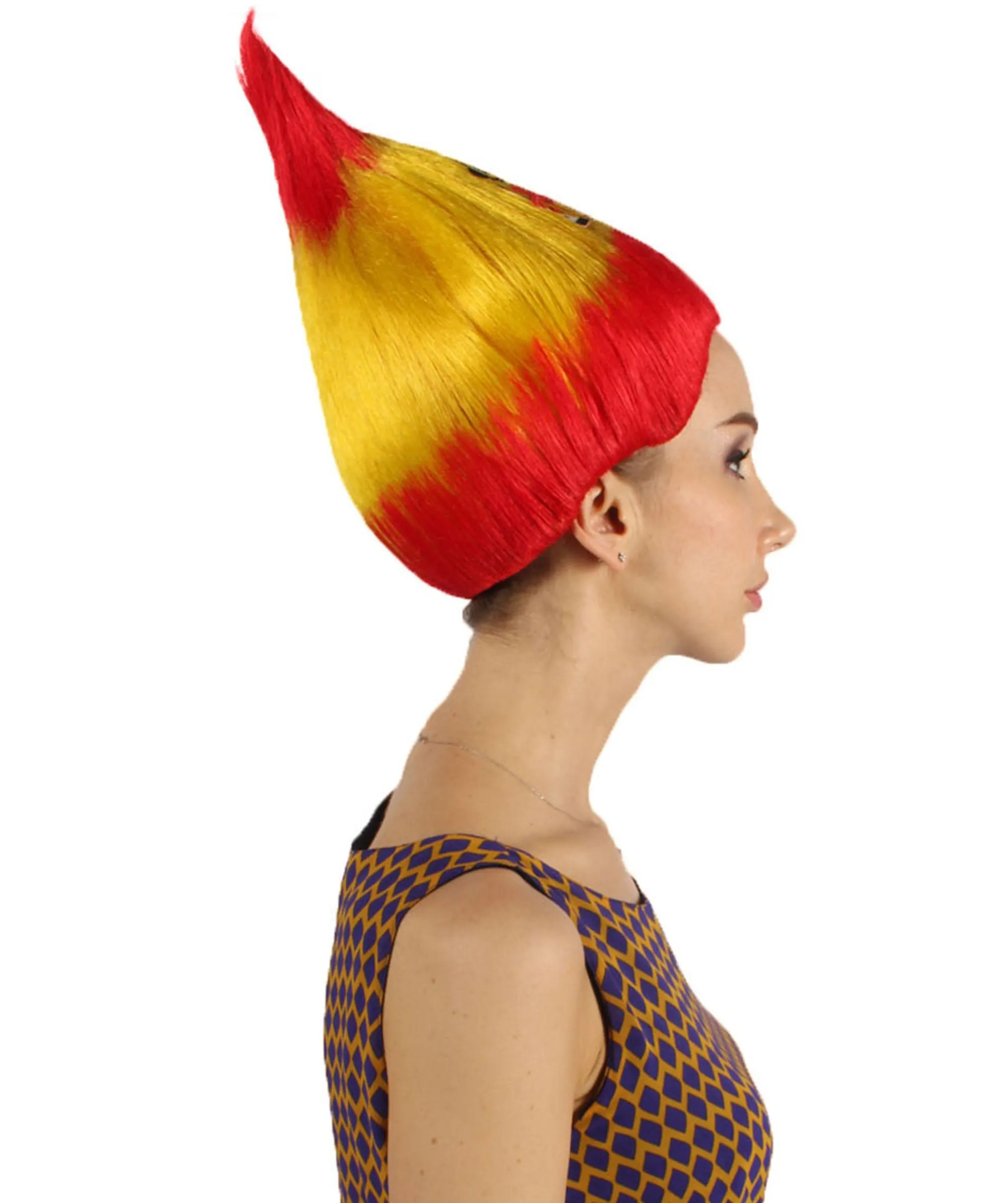 Spain Flag Sport Troll Wig | National Pride | Premium Breathable Capless Cap