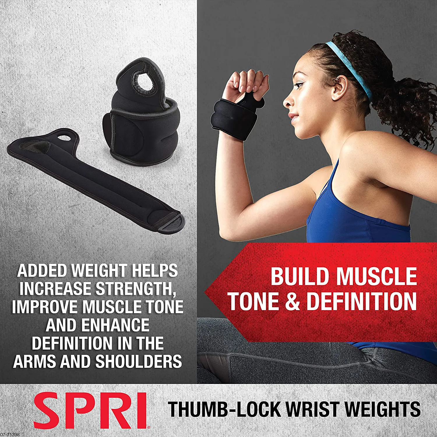 SPRI Wrist Weights Thumblock Arm Weights Set for Women & Men (Available in 2lb or 4lb Sets)