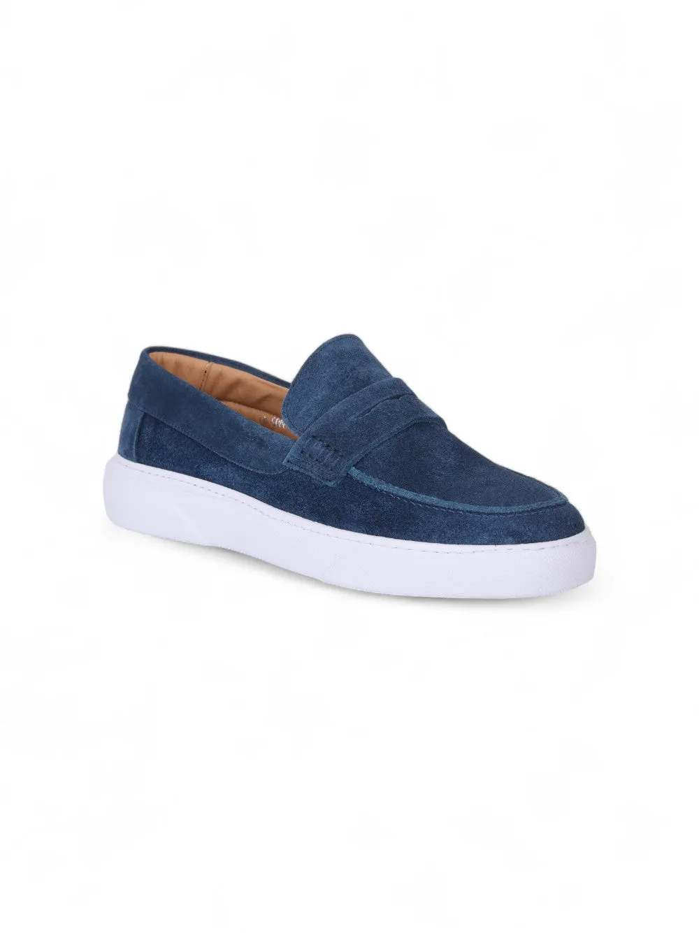 Stylish Slip On Moccasin Navy Shoes