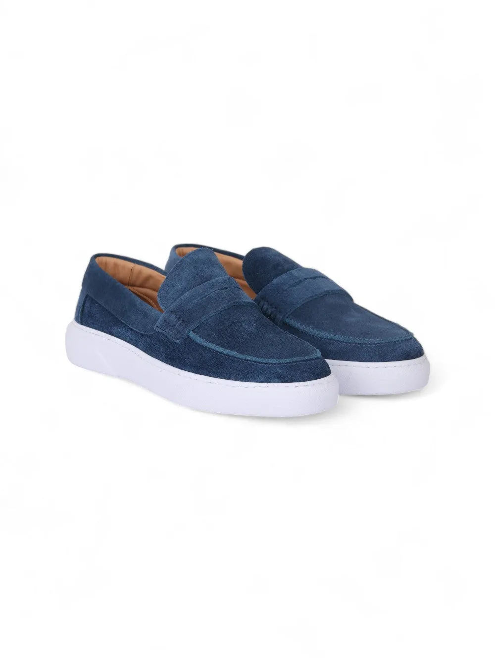 Stylish Slip On Moccasin Navy Shoes