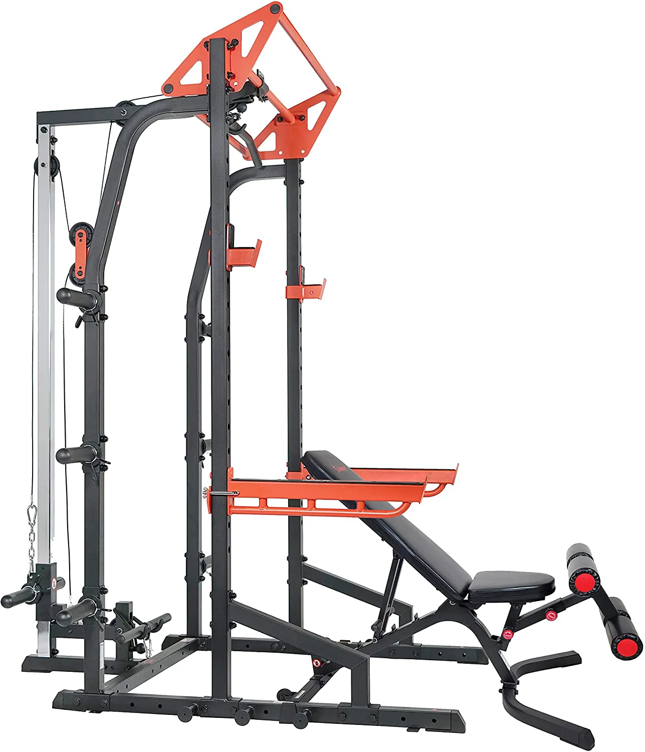 Sunny Health & Fitness Power Zone Half Rack Heavy Duty Performance Power Cage