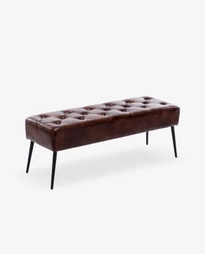 Taos Tufted Faux Leather Bedroom Bench