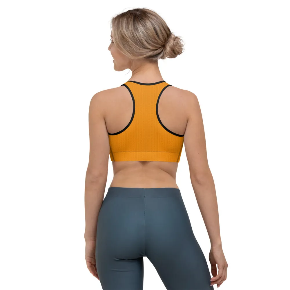 Tiger Tangerine Sports Bra