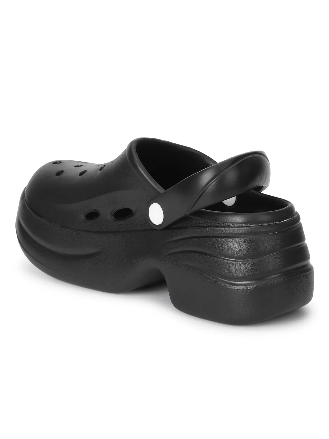 Total Black PU Slip-On Croc Flats (TC-RS3580-TOTBLK)