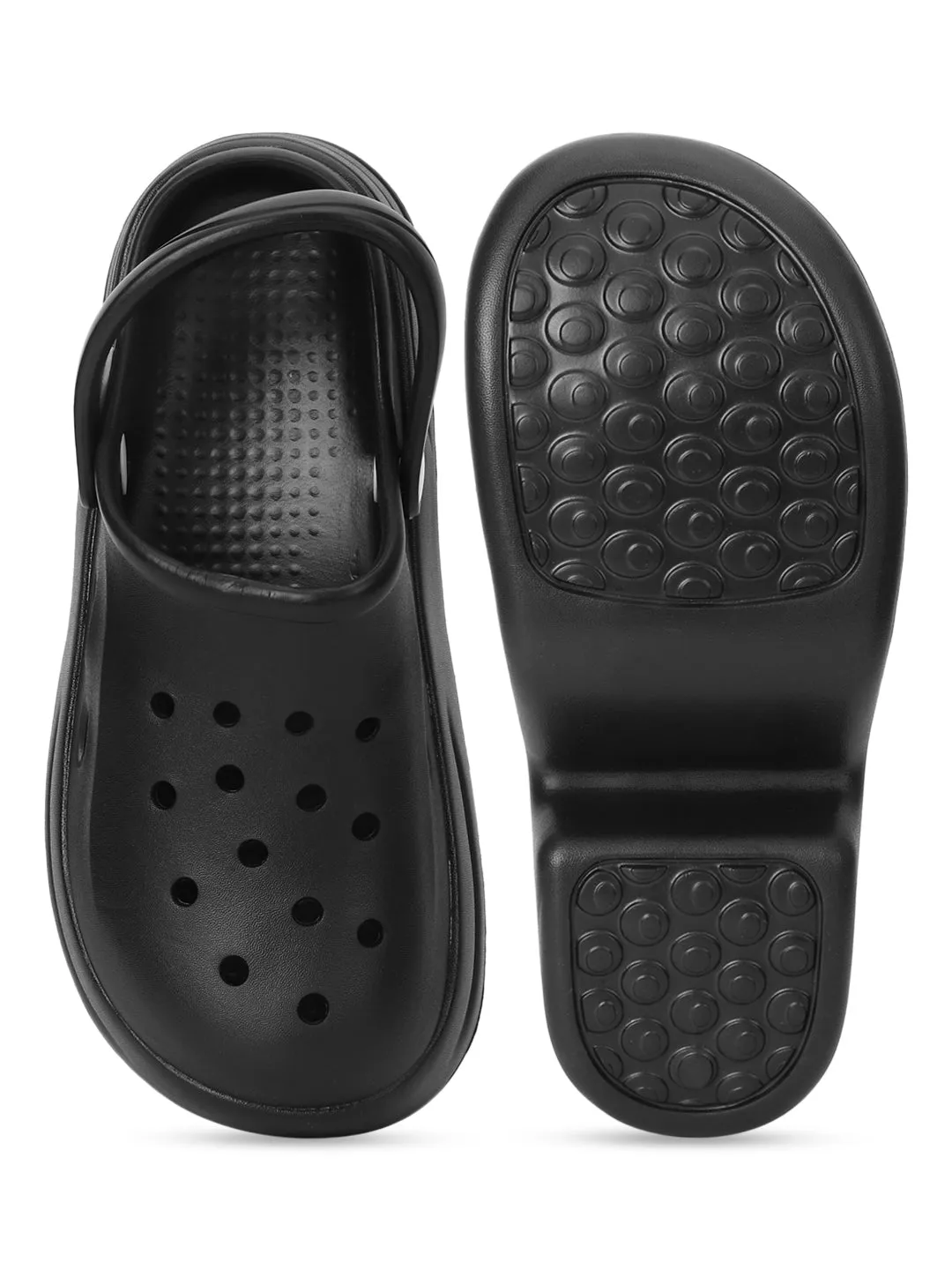 Total Black PU Slip-On Croc Flats (TC-RS3580-TOTBLK)