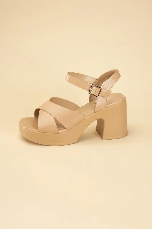 TOUCH-S CRISSCROSS SANDAL HEELS