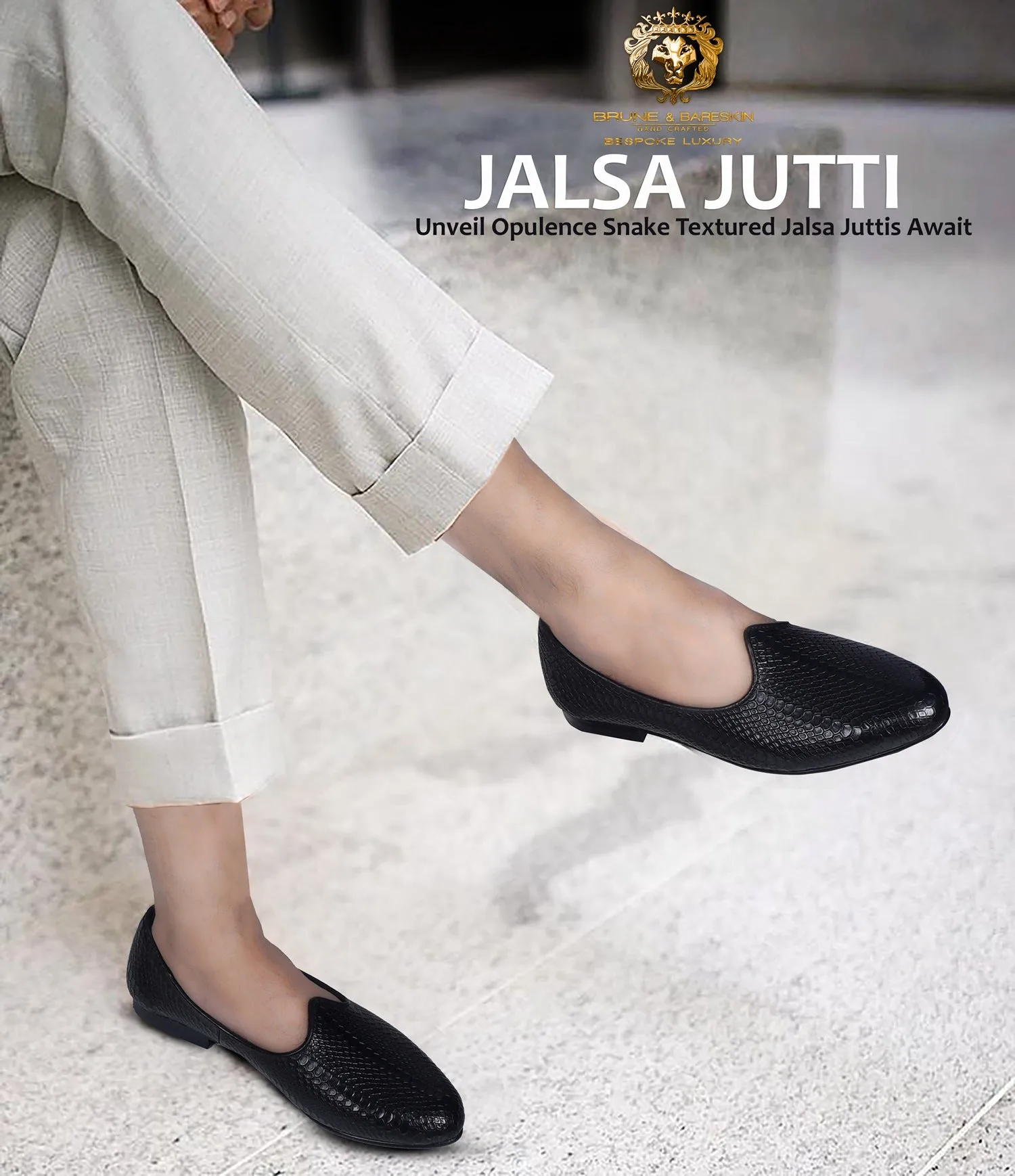 Traditional Black Jalsa Jutti