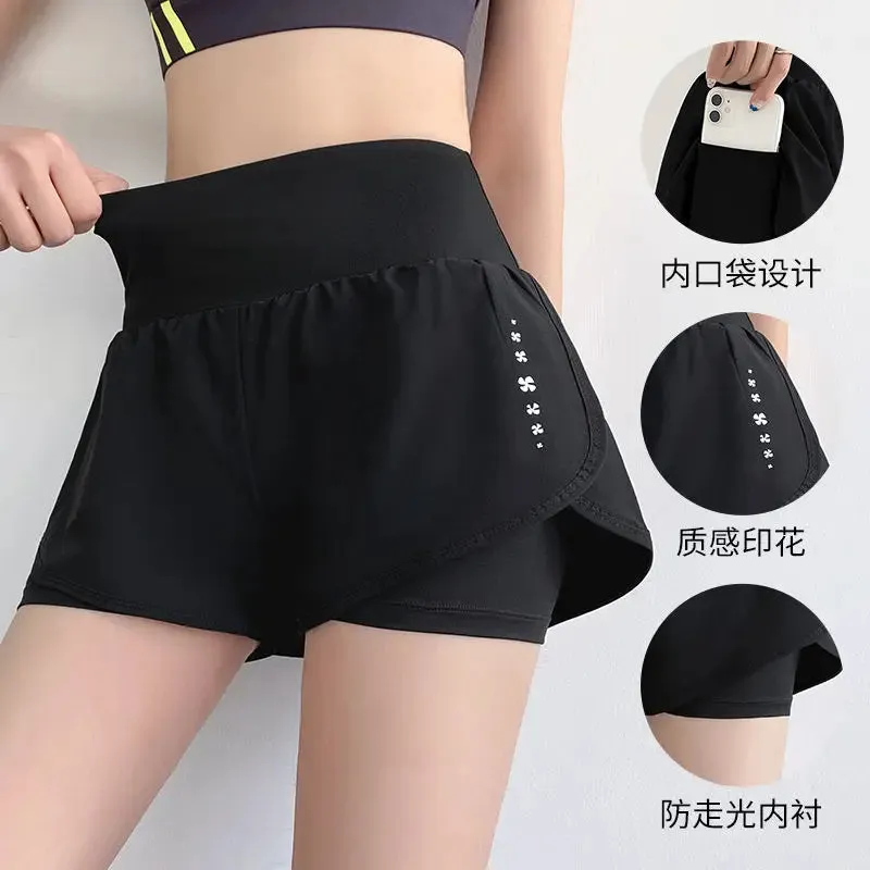 Trendy Double-deck Yoga Workout Shorts