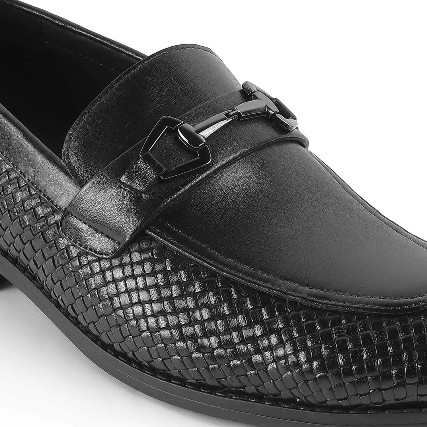 Tresmode Julio Black Men's Leather Loafers