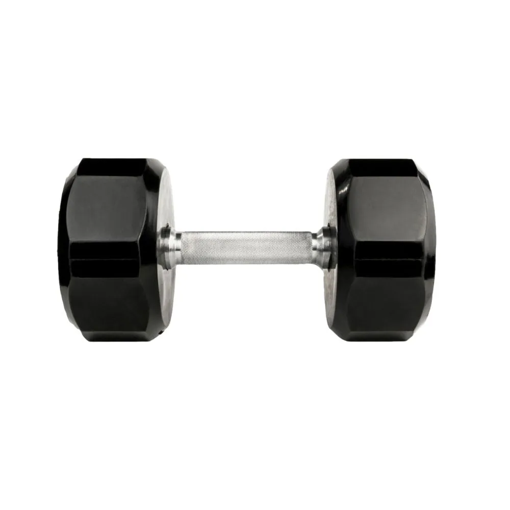 TROY 55 lbs to 125 lbs 12-Sided Rubber Encased Dumbbell Set - No Rack