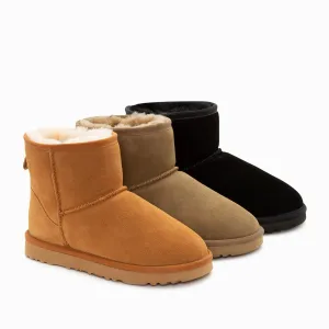 Ugg Boots Genuine Australian Sheepskin Unisex Mini Classic Suede (Unisex Cow Suede)