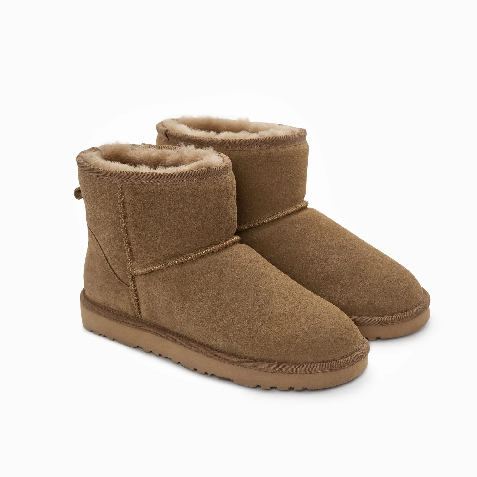 Ugg Boots Genuine Australian Sheepskin Unisex Mini Classic Suede (Unisex Cow Suede)