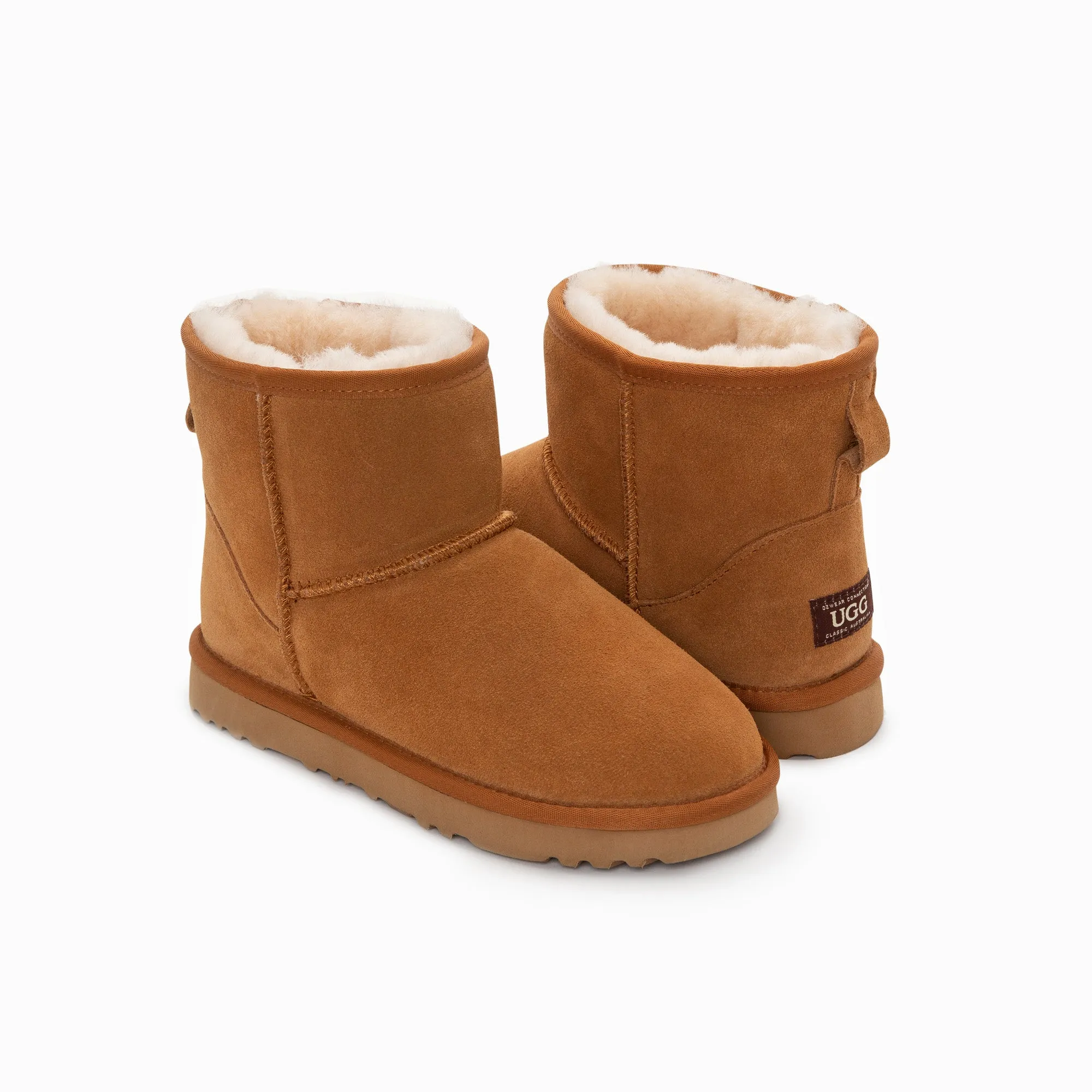 Ugg Boots Genuine Australian Sheepskin Unisex Mini Classic Suede (Unisex Cow Suede)