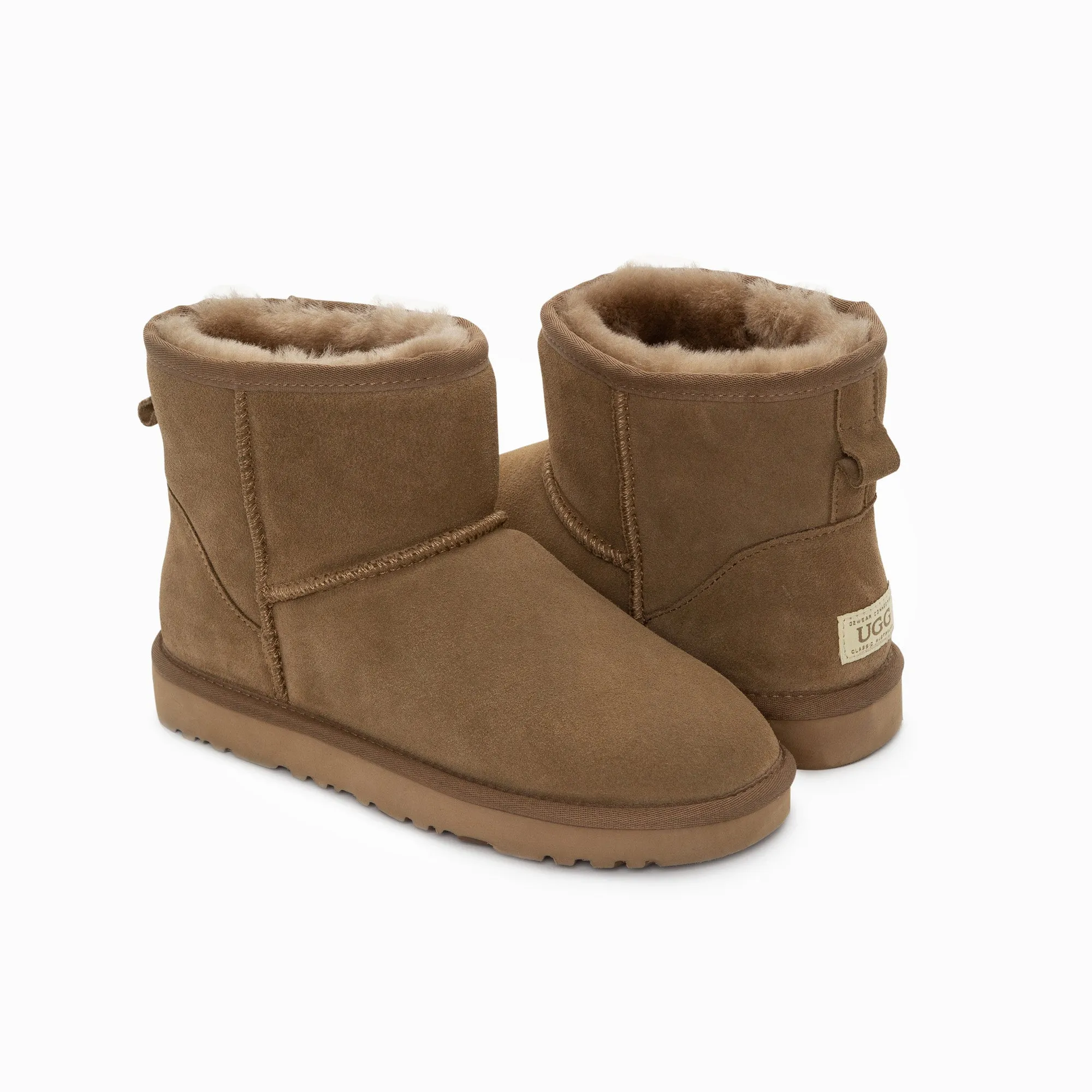 Ugg Boots Genuine Australian Sheepskin Unisex Mini Classic Suede (Unisex Cow Suede)