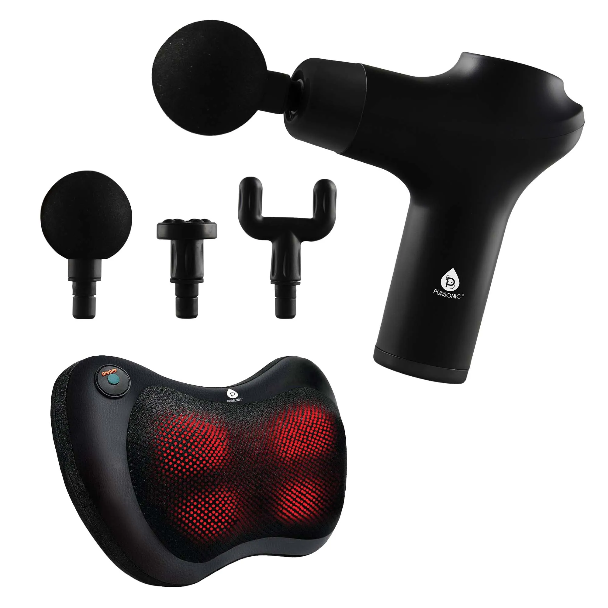 Ultimate Massage Therapy Bundle: 3-Speed Gun & Shiatsu Massager