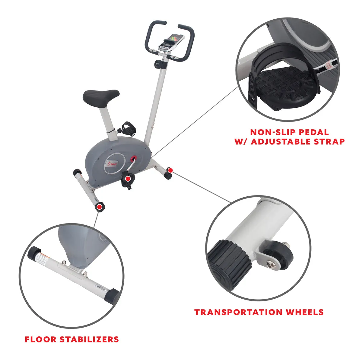 Upright Magnetic Resistance Exercise Bike