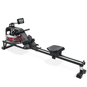 Water Rowing Machine for Home Use, Portable Double Track Water Resistance