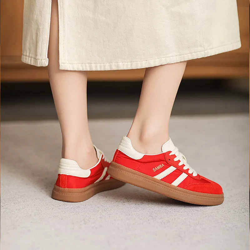 Women Fashion Patchwork Leather Anti-Slip Training Shoes